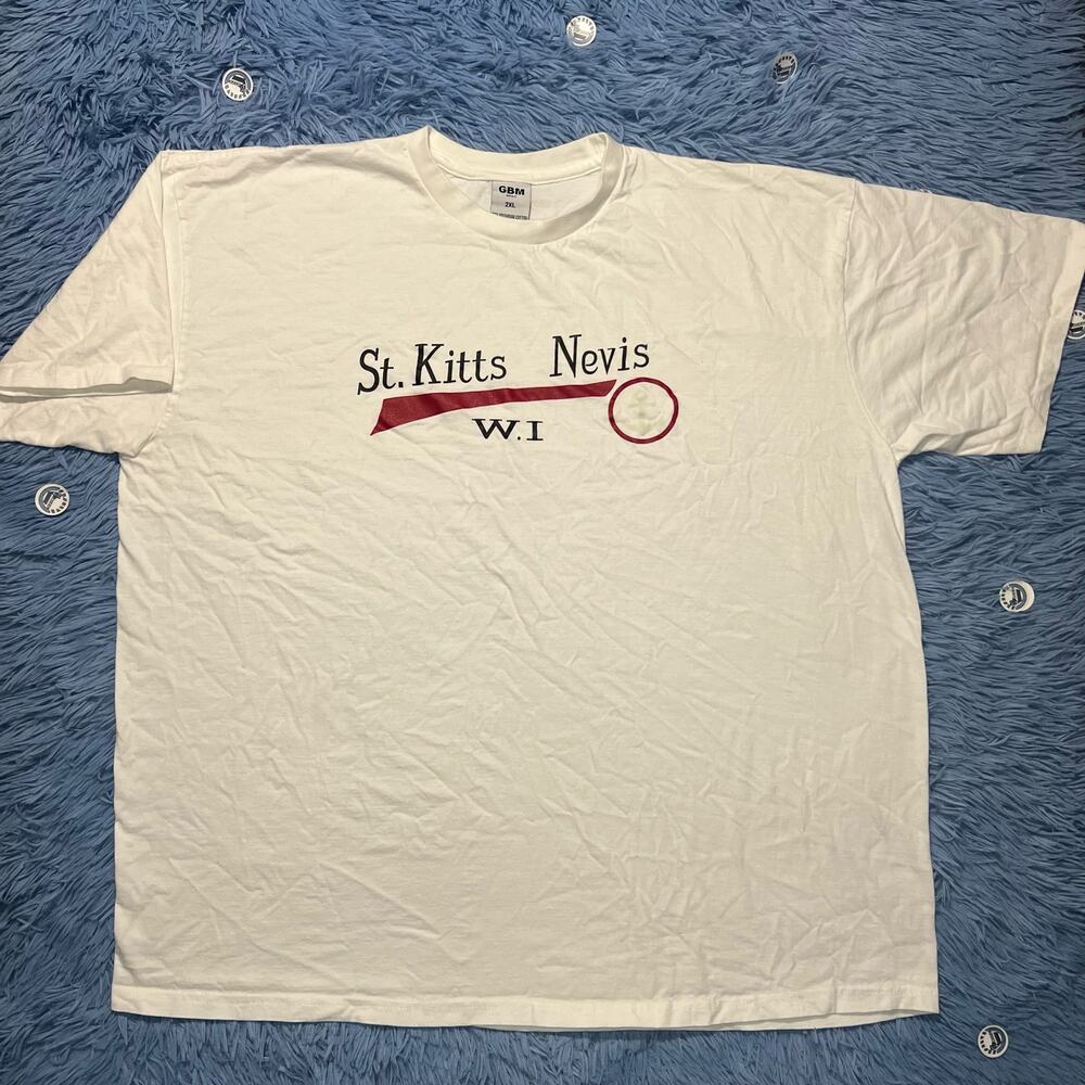 St Kitts and Nevis Shirt Size 2XL XXL Mens Island White2